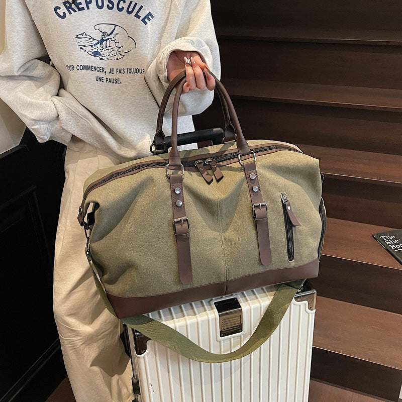 Portable Canvas Travel Bag with Large Capacity